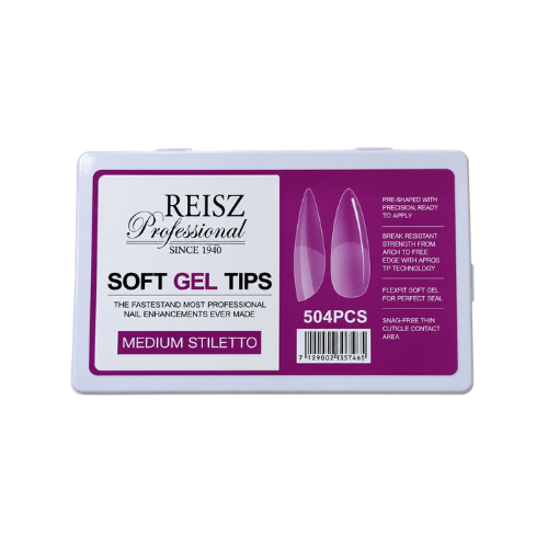 סיליקון טיפס 504 יחידות MEDIUM STILETTO